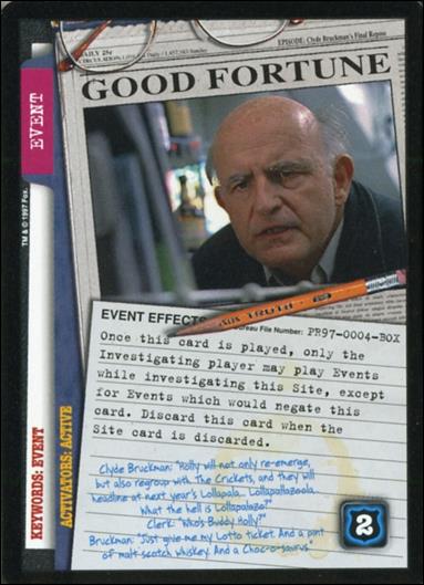 X-Files (Promo) card PR97-04-BOX Good Fortune