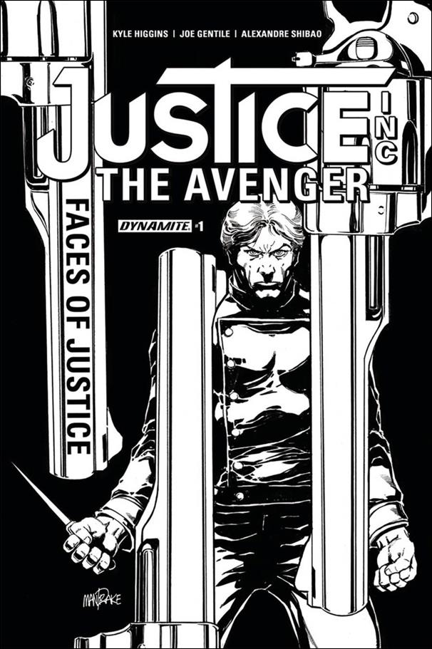 Justice Inc: The Avenger (2017) issue 1-C Tom Mandrake 1:10 Black & White Cover