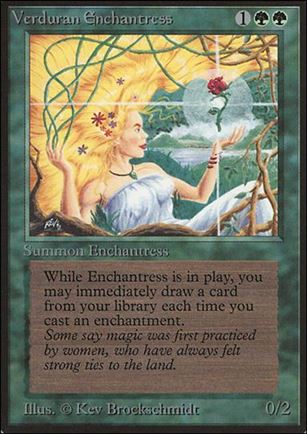 Magic the Gathering: Limited Edition Beta (Base Set) card 223 Verduran Enchantress