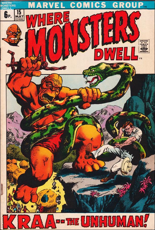 Where Monsters Dwell (1970) issue 15-B UK Price Cover
