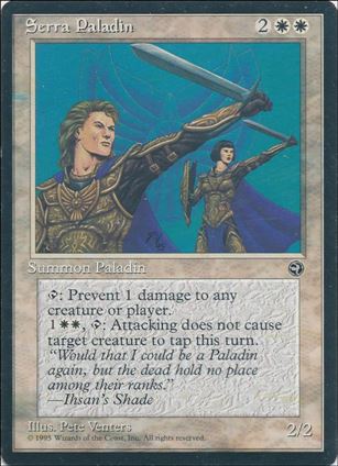 Magic the Gathering: Homelands (Base Set) card 17 Serra Paladin