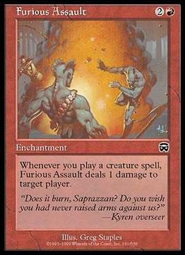 Magic the Gathering: Mercadian Masques (Base Set) card 191 Furious Assault