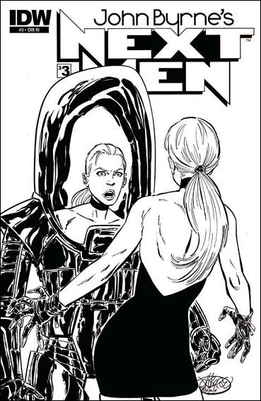 John Byrne's Next Men (2010) issue 3-B 1:10 Black and White Cover