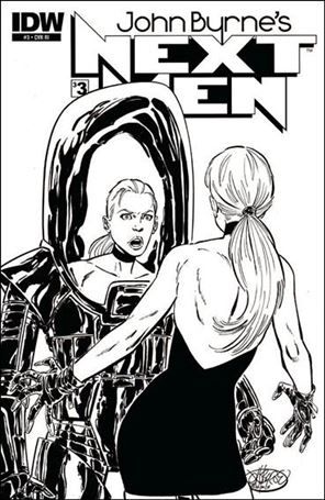 John Byrne's Next Men (2010) issue 3-B 1:10 Black and White Cover