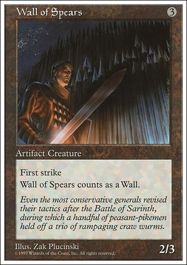 Magic the Gathering: 5th Edition (Base Set) card 407 Wall of Spears