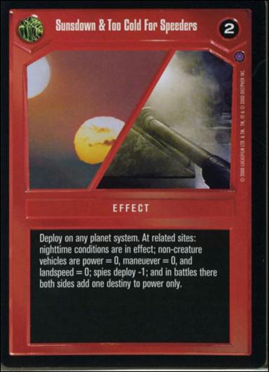 Star Wars: Reflections II: Expanding the Galaxy (Base Set) card 37 Sunsdown & Too Cold For Speeders