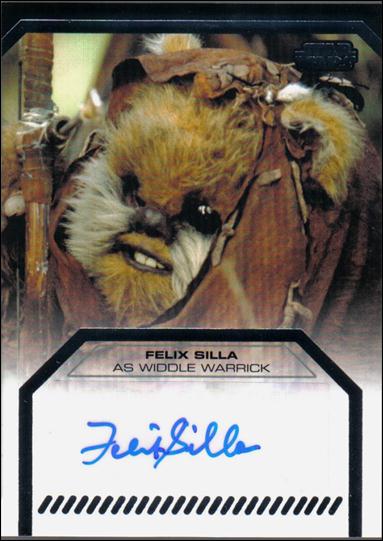 Star Wars Galactic Files (Autograph Subset) card nn5 Felix Silla as Widdle Warrick 1/500 (1:605 Packs)