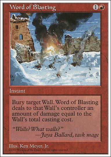 Magic the Gathering: 5th Edition (Base Set) card 276 Word of Blasting