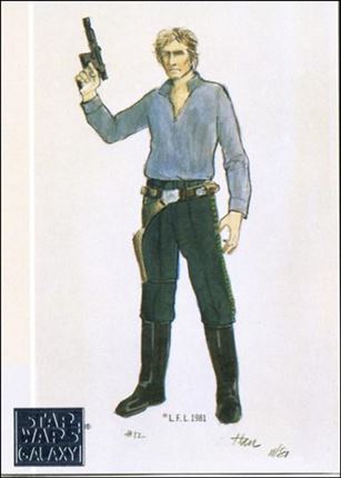 Star Wars Galaxy: Series 1 (Factory Base Set) card 30 Original Sketches