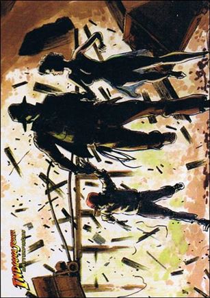 Indiana Jones Masterpieces (Base Set) card 51 Pursued by Mola Ram