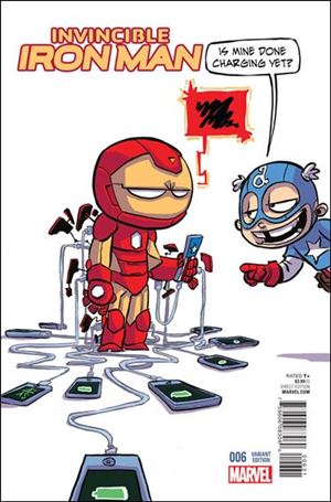 Invincible Iron Man (2015)  issue 6-E Skottie Young Baby Cover