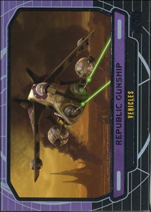 Star Wars Galactic Files (Base Set) card 254 Republic Gunship Vehicles