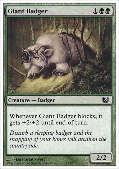 Magic the Gathering: 8th Edition (Base Set) card 253 Giant Badger