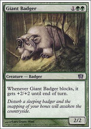 Magic the Gathering: 8th Edition (Base Set) card 253 Giant Badger