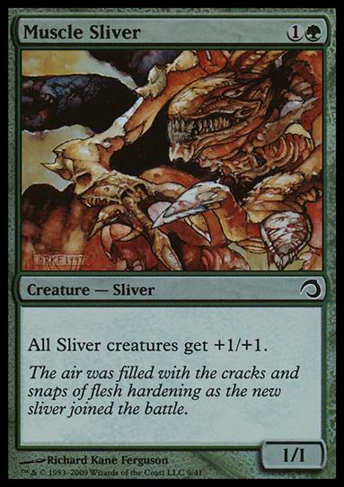 Magic the Gathering: Premium Deck Series: Slivers (Base Set) card 9 Muscle Sliver