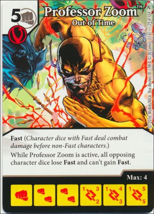 DC Comics Dice Masters Green Arrow and The Flash card 29 Professor Zoom: Out of Time