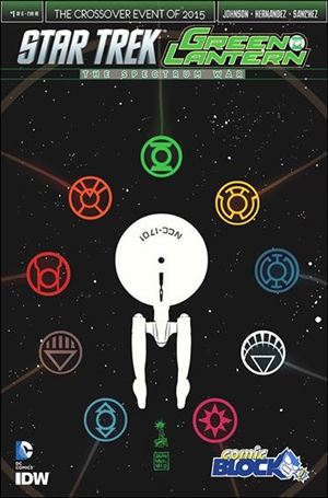 Star Trek/Green Lantern (2015) issue 1-OE Francesco Francavilla Comic Block Cover