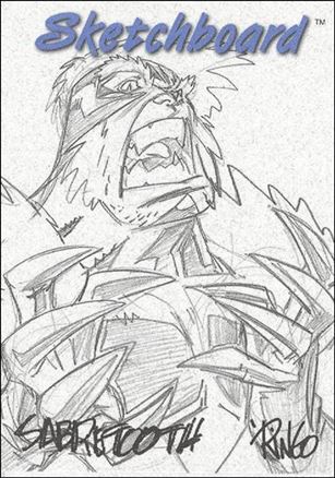 Marvel Creators Collection '98 (Sketchboard Subset) card 21-D Sabretooth (White)