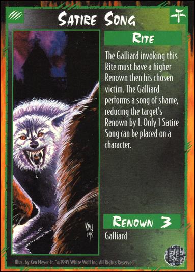 Rage Limited (Base Set) card 226 Satire Song 