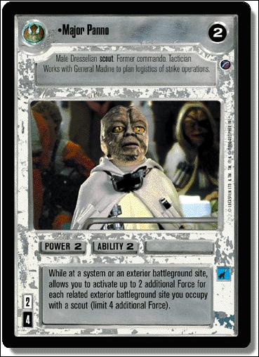 Star Wars: Death Star II Limited (Base Set) card 118 Major Panno