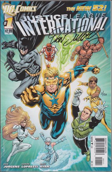Justice League International (2011)  issue 1-C Dynamic Forces (Signed by Dan Jurgens) 1/150