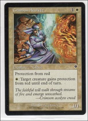 Magic the Gathering: Invasion (Base Set) card 11 Crimson Acolyte