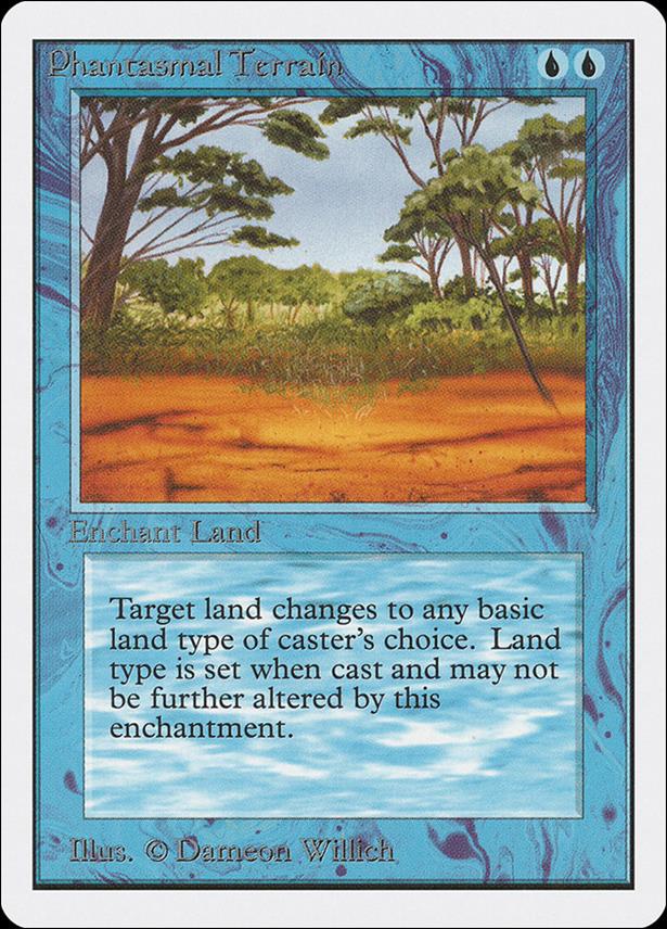 Magic the Gathering: Unlimited (Base Set) card 69 Phantasmal Terrain