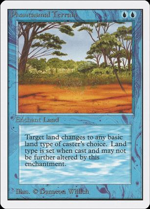 Magic the Gathering: Unlimited (Base Set) card 69 Phantasmal Terrain