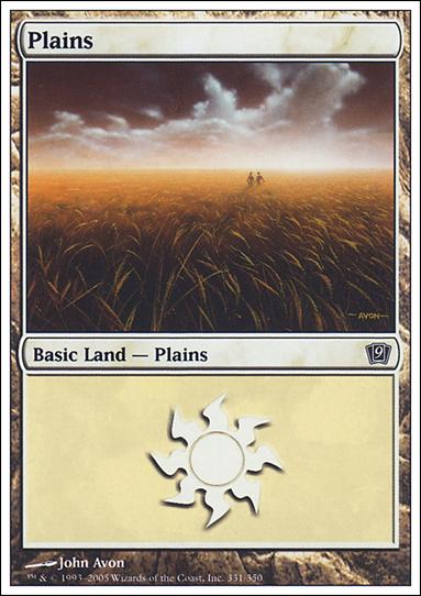 Magic the Gathering: 9th Edition (Base Set) card 331 Plains