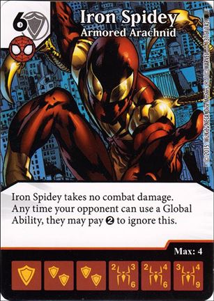 Marvel Dice Masters Amazing Spider-Man card 137 Iron Spidey: Armored Arachnid 