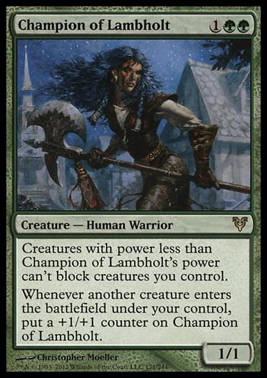 Magic the Gathering: Avacyn Restored (Base Set) card 171 Champion of Lambholt