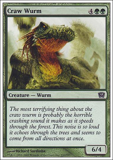 Magic the Gathering: 9th Edition (Base Set) card 233 Craw Wurm