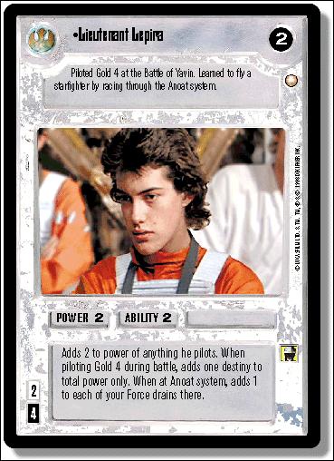 Star Wars: Special Edition Limited (Base Set) card 204 Lieutenant Lepira