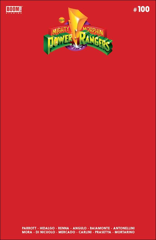 Mighty Morphin Power Rangers issue 100-D Red Blank Sketch Cover
