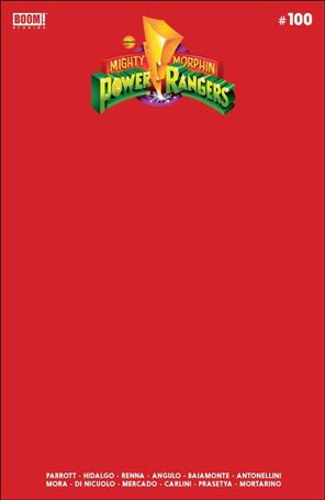 Mighty Morphin Power Rangers issue 100-D Red Blank Sketch Cover