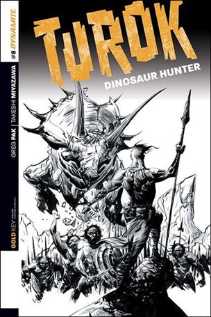 Turok: Dinosaur Hunter (2014) issue 8-D Jae Lee 1:25 Black & White Cover