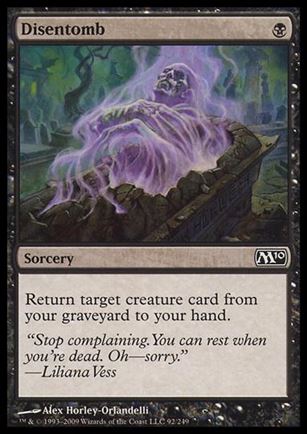 Magic the Gathering: 2010 Core Set (Base Set) card 92 Disentomb