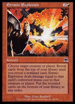 Magic the Gathering: Onslaught (Base Set) card 201 Erratic Explosion