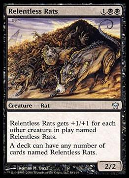 Magic the Gathering: Fifth Dawn (Base Set) card 58 Relentless Rats