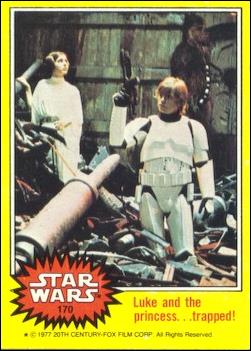 Star Wars: Series 3 (Base Set) card 170 Luke and the princess...trapped!