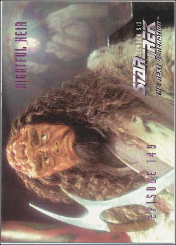 Star Trek: The Next Generation - The Episode Collection Season Six (Base Set) card 605 Rightful Heir, Episode 149B