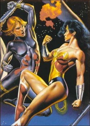 DC Versus Marvel / Marvel Versus DC (Impact Subset) card 5 Wonder Woman vs Black Widow