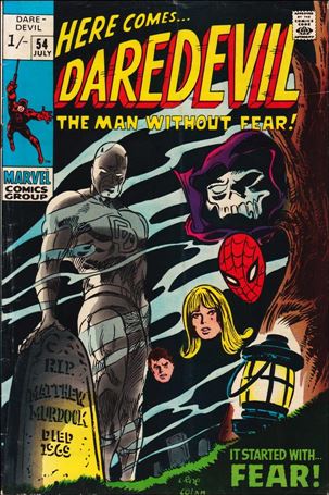 Daredevil (1964) issue 54-B UK Price Cover
