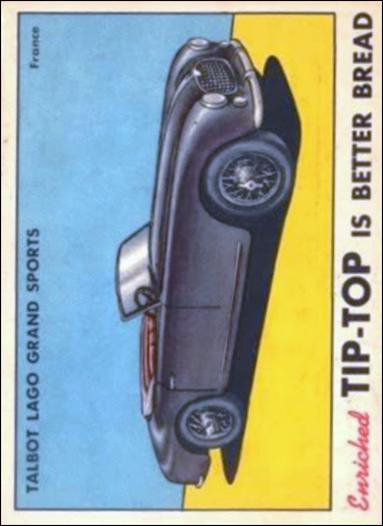 Sports Cars (1954) (Base Set) card 27 Talbot Lago Grand Sports