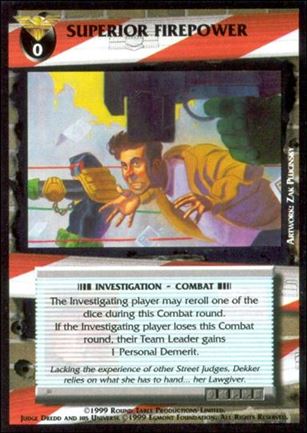 Dredd: The Card Game card 122 Superior Firepower