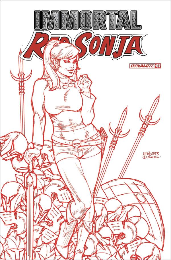Immortal Red Sonja issue 2-O Joseph Michael Linsner 1:15 Red Line Art Cover