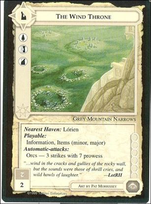 Middle-Earth: The Wizards (Base Set) card 431 The Wind Throne