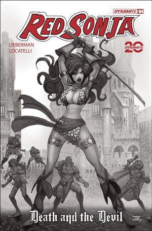 Red Sonja: Death and the Devil issue 4-I 20 Copy B&W Cover by Moritat