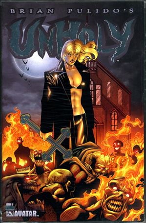 Brian Pulido's Unholy issue 3-W Poly-Bagged Platimum Foil Edition With COA 1/650