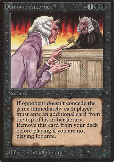 Magic the Gathering: Limited Edition Beta (Base Set) card 103 Demonic Attorney